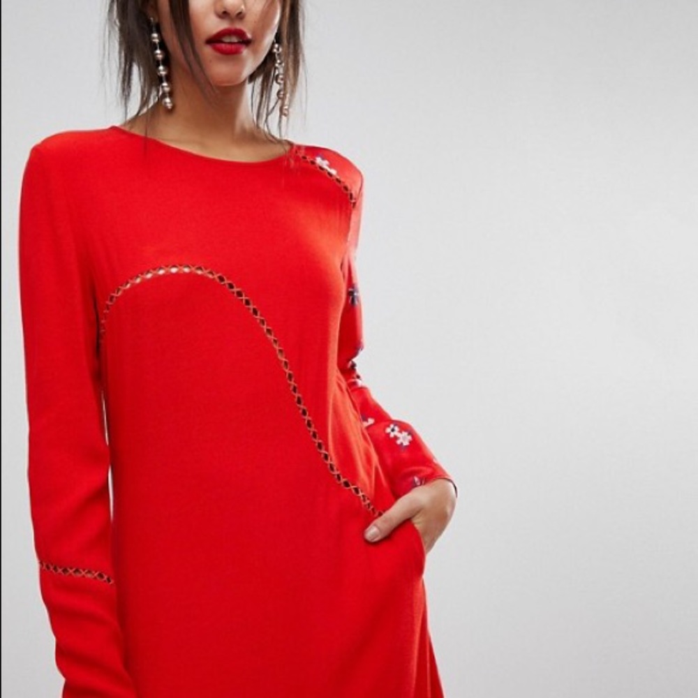 Max&Co Block Red Color Dress - Picture 6 of 11